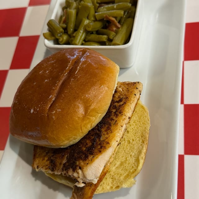 Fried or Grilled Trout Sandwich.