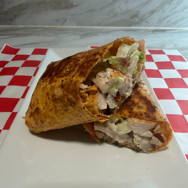 Fried or Grilled Chicken Tender Wrap.