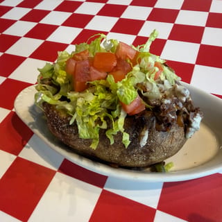 Philly Cheese Steak Stuffed Potato^