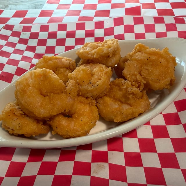 Hand Breaded Large Shrimp.