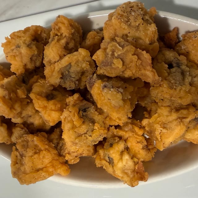Hand Breaded Mushrooms.
