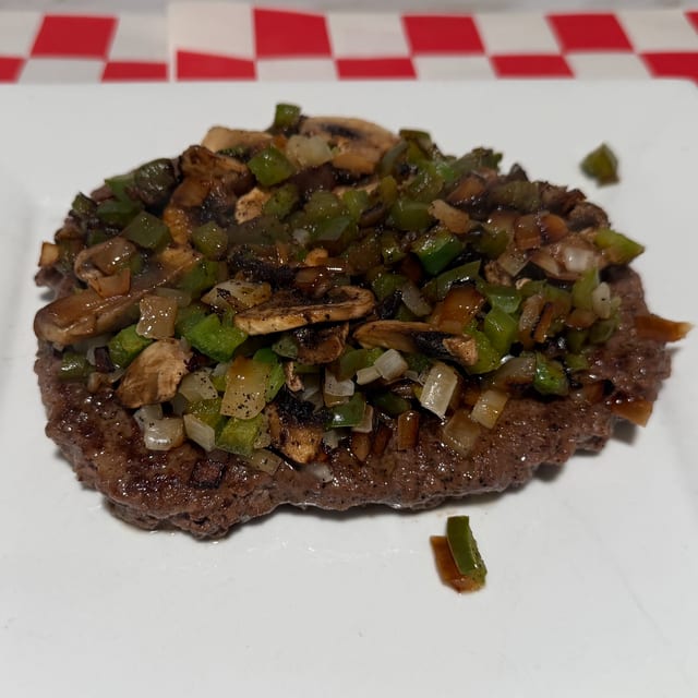 One Pounder Hamburger Steak.