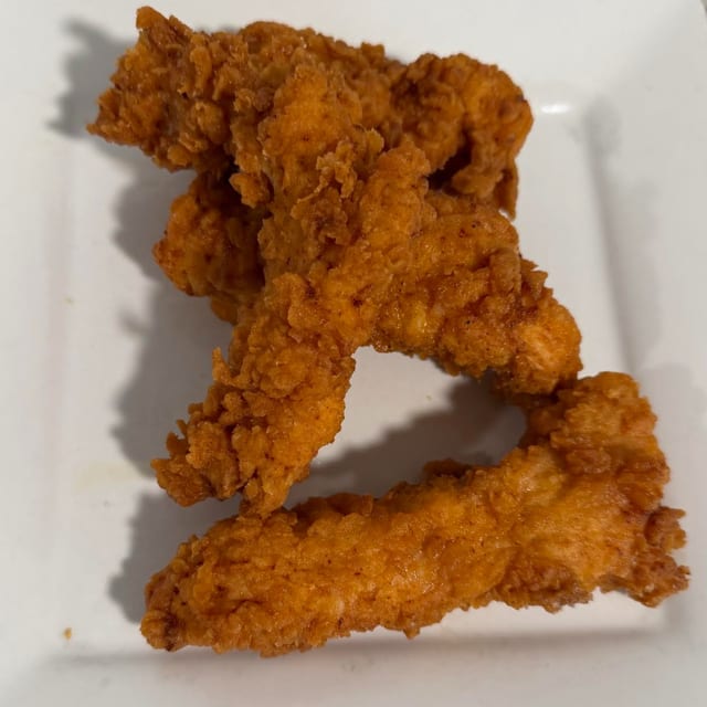 Hand Breaded Chicken Tenders.