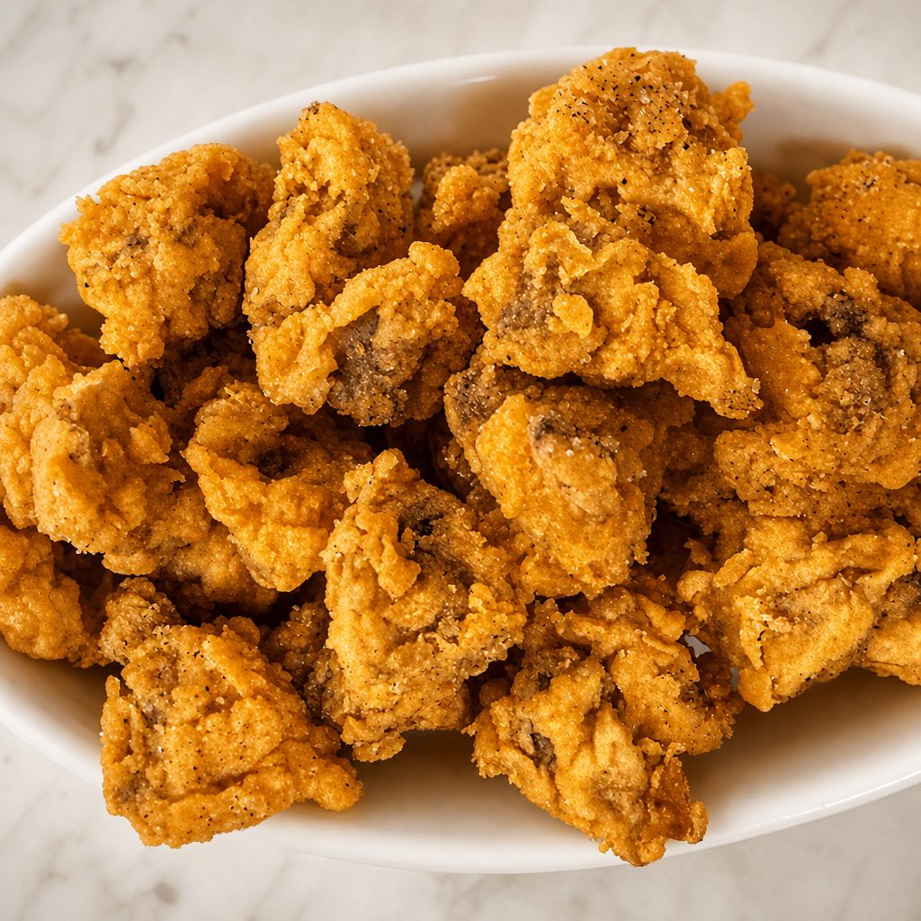 Hand Breaded Mushrooms.