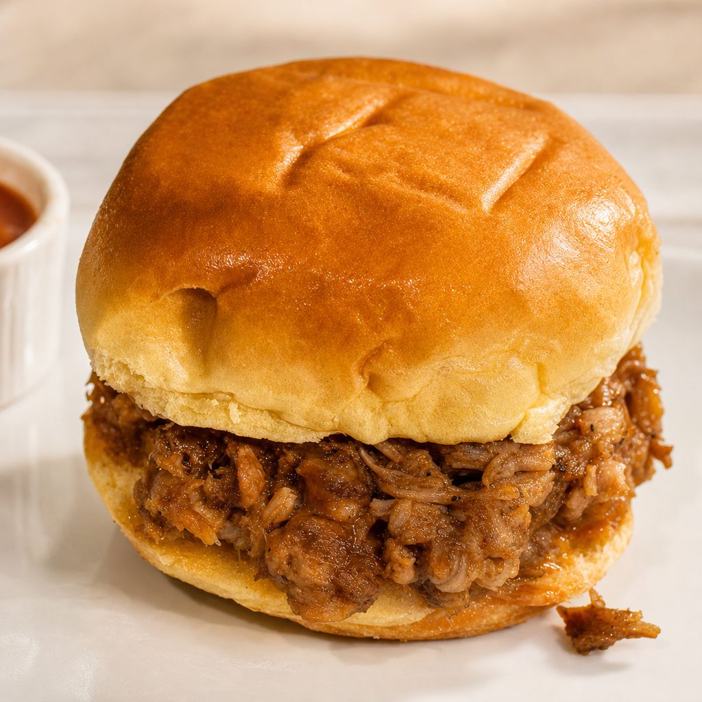 BBQ Pork Sandwich.